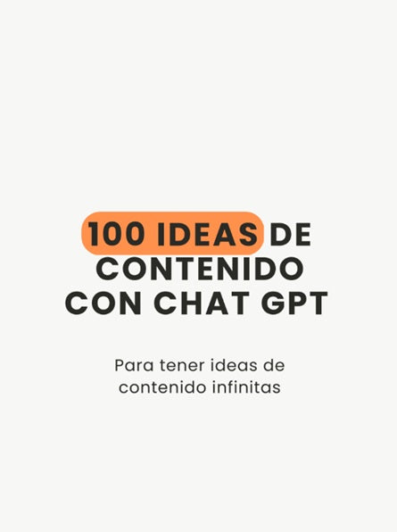 100 Ideas de contenido con Chat GPT